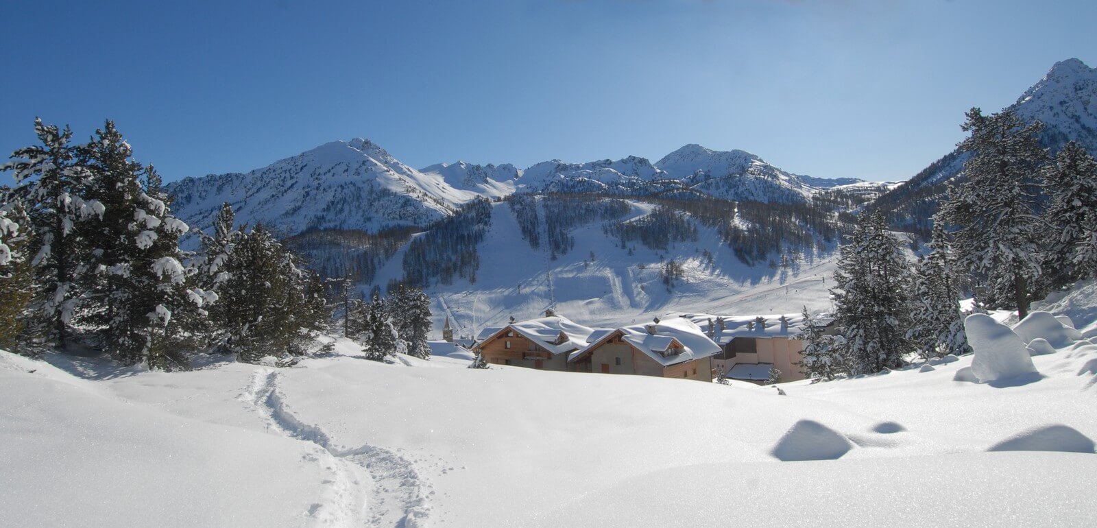 Montgenevre view freeride