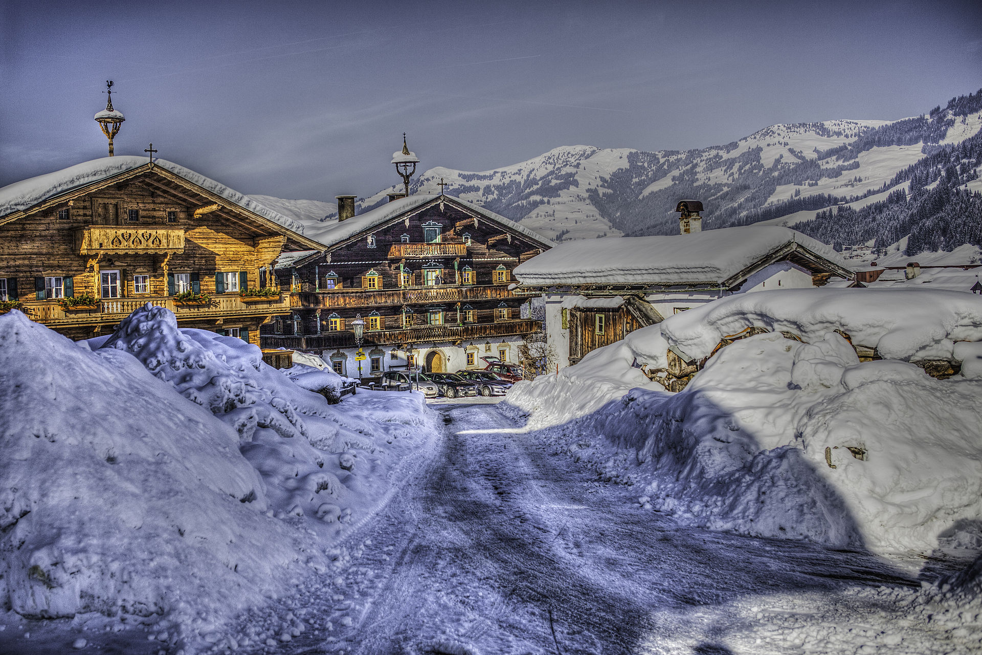 Kitzbühel stoki narciarskie zimą – Tyrol Austria