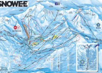 Francja Val Thorens Orelle piste map mapka tras