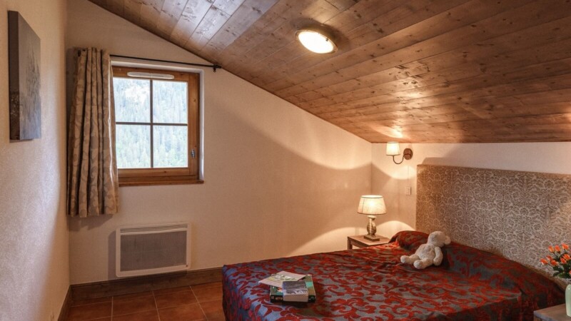 Chatel apartament sypialnia Francja Alpy Portes du Soleil