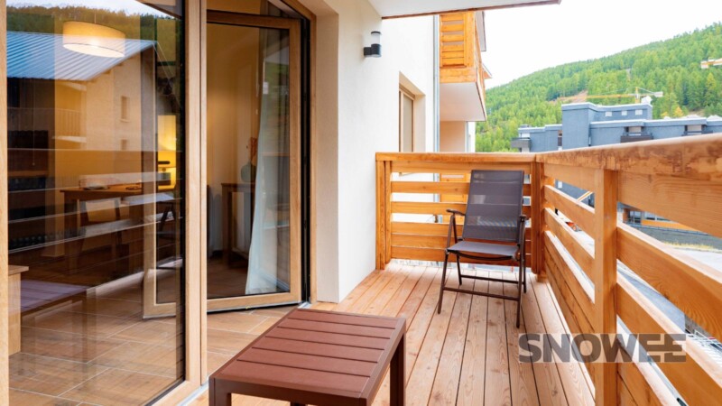 balko widok alpy zakwaterowanie