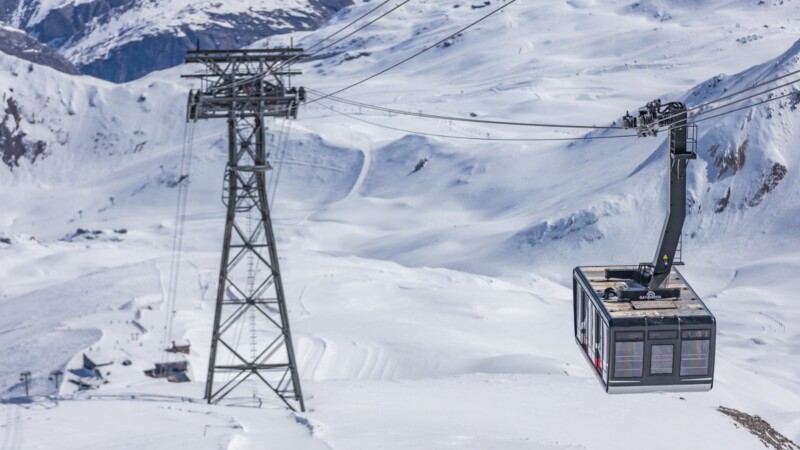 tignes grande motte lodowiec